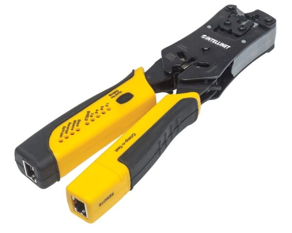 Crimping Tool and Cable tester RJ11/RJ45 Test 6 Cable Blister