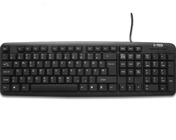 E-5050 USB YU crna tastatura (CYR)